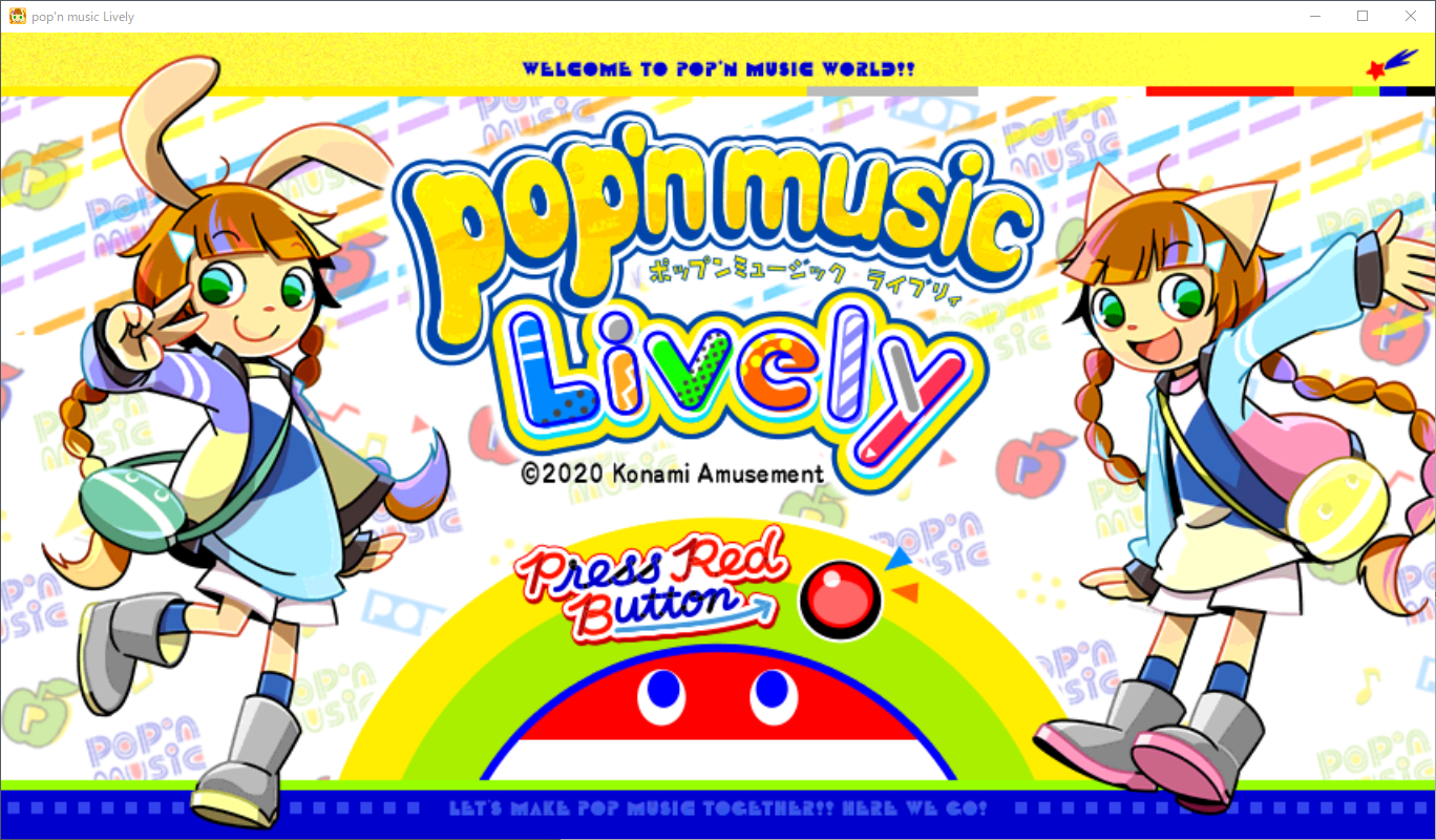 【pop’n music Lively】画面モードウィンドウとフルスクリーンの違い